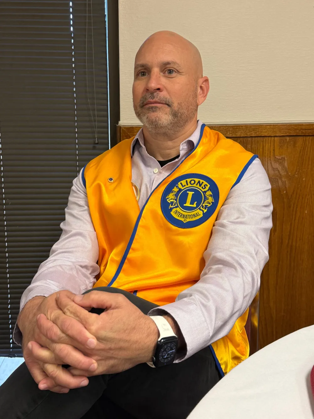Nick Craven at a Lions Club meeting